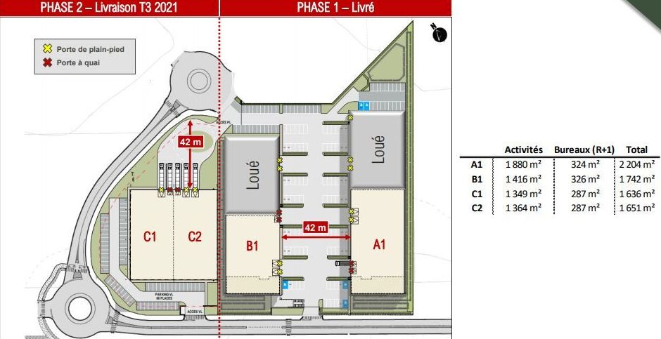 local d'activités de 2 204m², Brie-Comte-Robert (Seine-et-Marne)