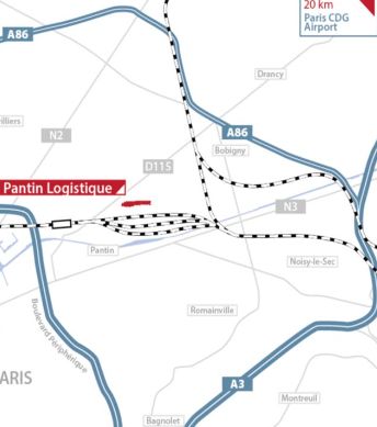 entrepôt de 8 359m², Pantin (Seine-Saint-Denis)