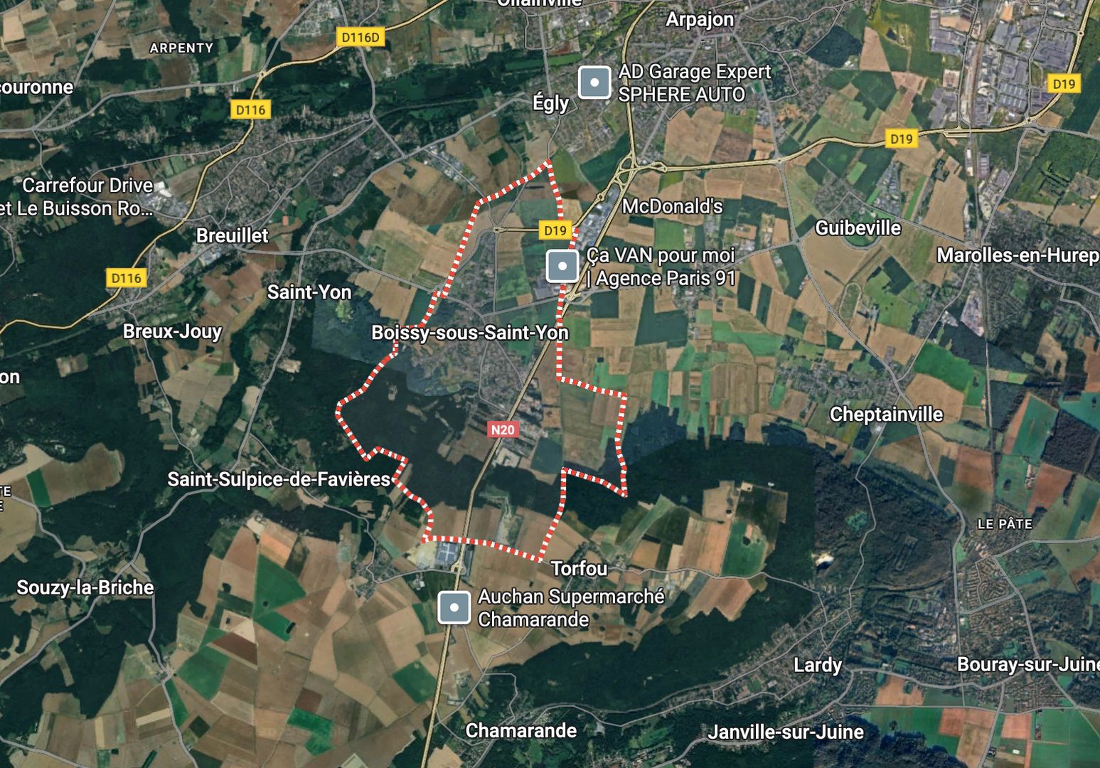 terrain de 13 200m², Boissy-sous-Saint-Yon (Essonne)