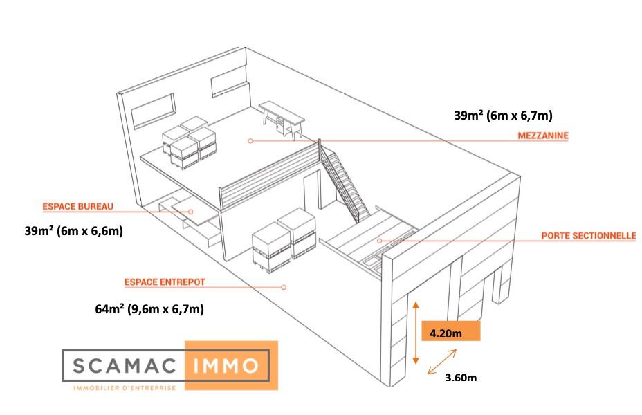 locaux mixtes de 142m², Marignane (Bouches-du-Rhône)