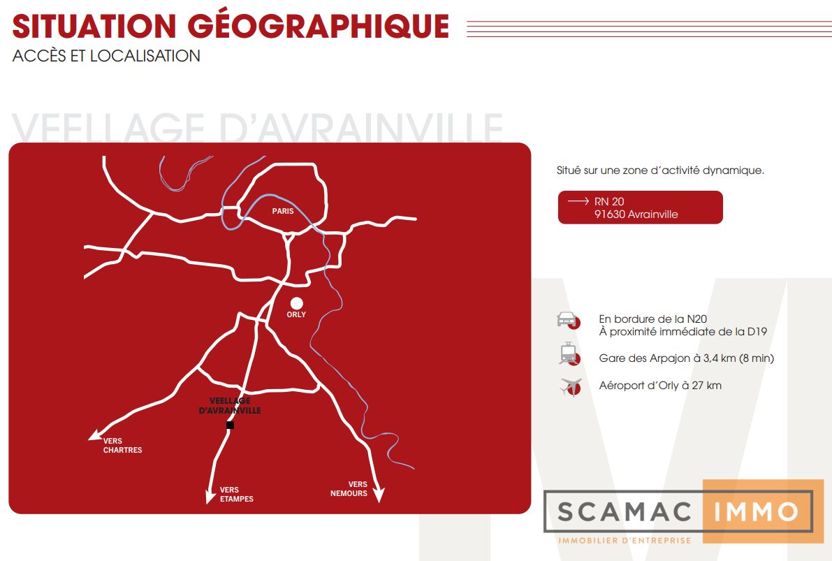 local d'activités de 424m², Avrainville (Essonne)