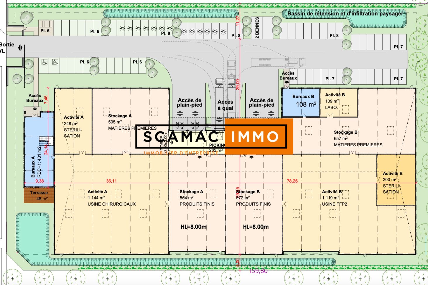local d'activités de 5 927m², Croissy-Beaubourg (Seine-et-Marne)