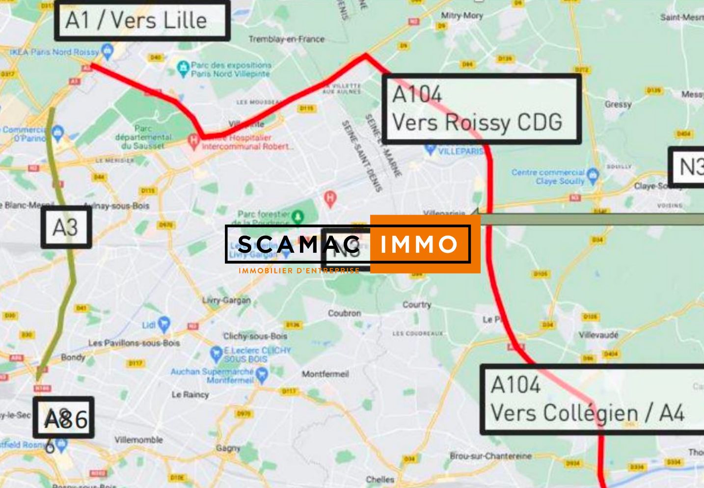 entrepôt de 3 300m², Villeparisis (Seine-et-Marne)